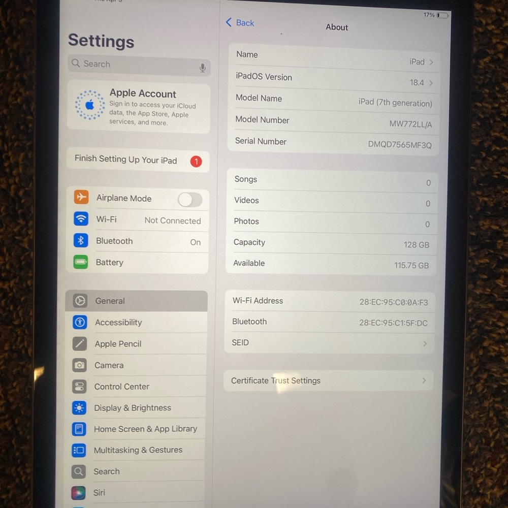 Apple iPad 7th Gen 128GB